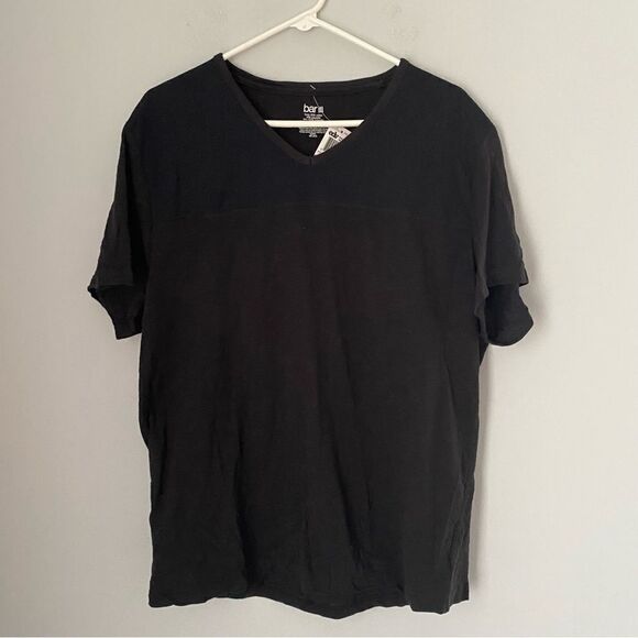 Bar 3 Women’s V Neck Short Sleeve Basic Black Tee XXL - Picture 1 of 3